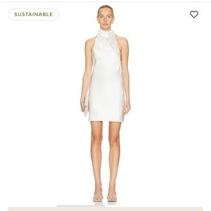 AEXAE Silk Mini Halter Dress